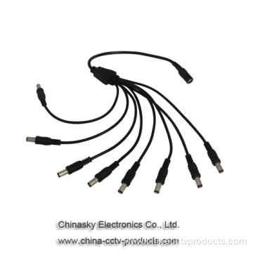 8 Way DC Jack/Plug Splitter Cable